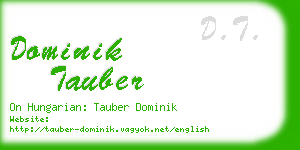 dominik tauber business card